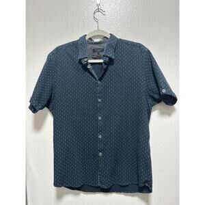 Ted Baker London navy blue Short sleeve shirt diamond interlock print Size 5/XL